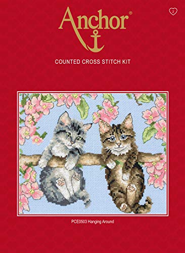 Anchor Cross Stitch Kit: Hanging Around, Multi, 16.5 x 19.5cm