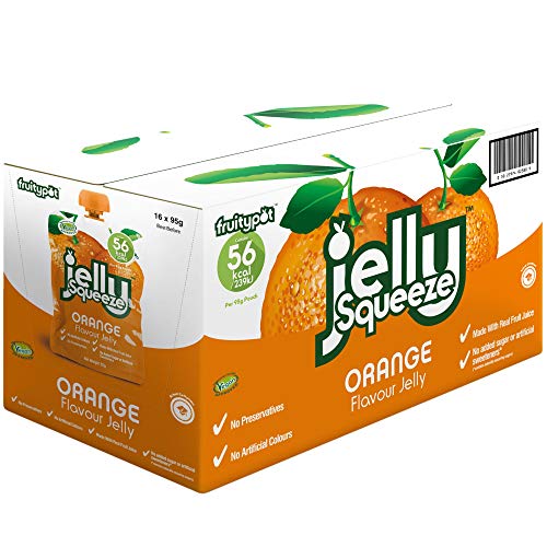 Fruitypot Orange Jelly Squeeze Pouches - 16x95g