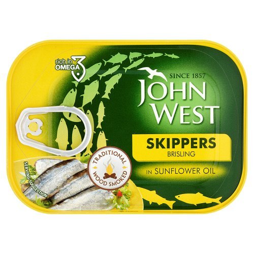 John West Wood Smoked Skippers Brisling in Sunflower Oil, 106g
