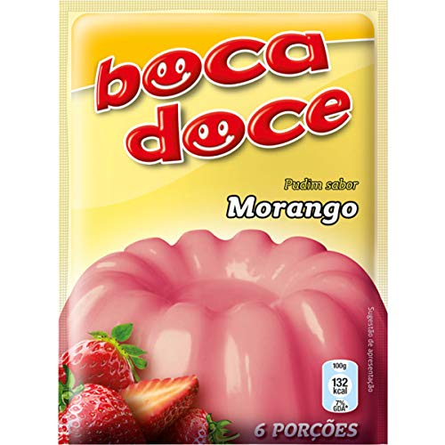 Boca Doce, Strawberry Flavour Pudding Powder, 22 gr