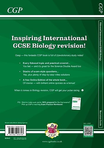 New Edexcel International GCSE Biology Revision Guide: Including Online Edition, Videos and Quizzes: for the 2024 and 2025 exams (CGP IGCSE Biology)