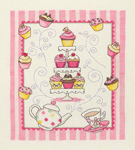 Anchor Sampler Cupcake, Multi, 20 x 24cm