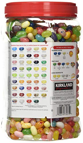 Kirkland Jelly Belly Bean Bulk Jar 44 flavours Sweets, Multi Colours, Original, 1.8 kg