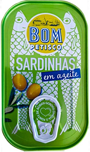 5 x 120 g x Bom Petisco Sardines in Olive Oil