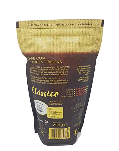 Sical Portuguese Classico Normal Ground Coffee Cafe 5 Estrelas 250G 1 Pack