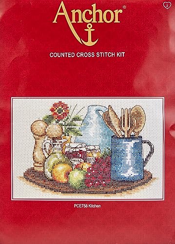 Anchor Cross Stitch Kit: Kitchen, Multi-Colour, 16 x 23cm