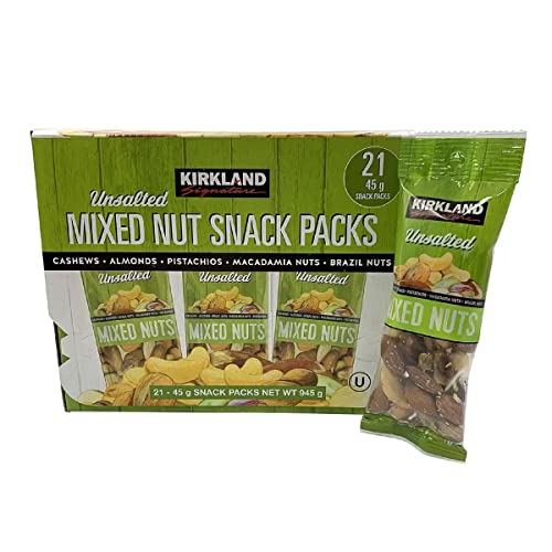 Kirkland Unsalted Mixed Nuts 1 Box (21packs - 45g)