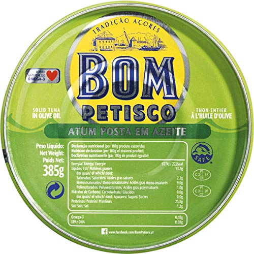 Bom Petisco Posta Tuna Canned Olive Oil 385 g