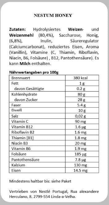 Nestle - Nestum Mel - 300 G