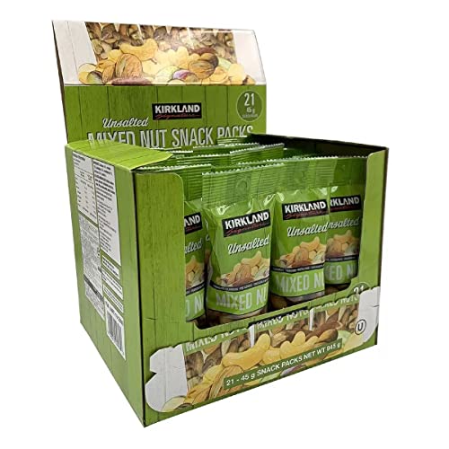 Kirkland Unsalted Mixed Nuts 1 Box (21packs - 45g)