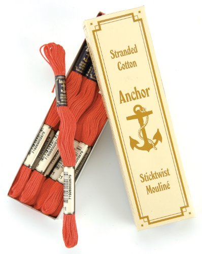 Bulk Buy: Anchor Thread Six Strand Embroidery Floss 8.75 Yards Salmon Medium Dark 4635-11 (12-Pack)