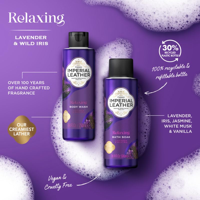 I/Leather Bath Lavender/W IRIS