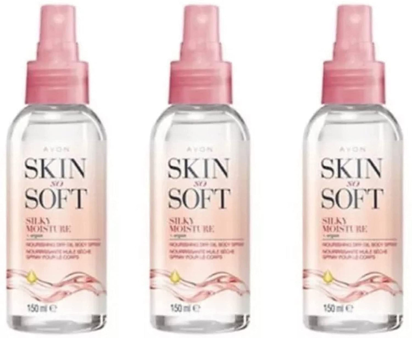 3X Avon Skin So Soft Silky Moisture Dry Oil Body Spray