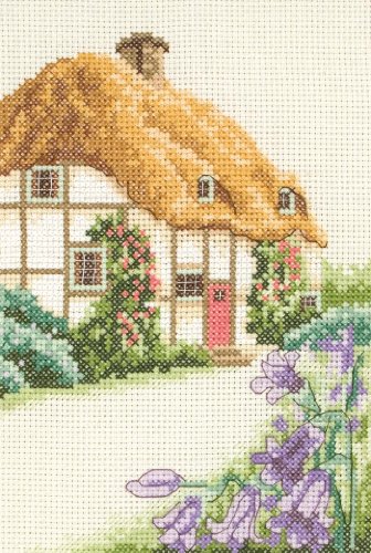 Anchor AK121 Cross Stitch Kit: Starter: Thatched Cottage, Multi-Colour, 12 x 23cm