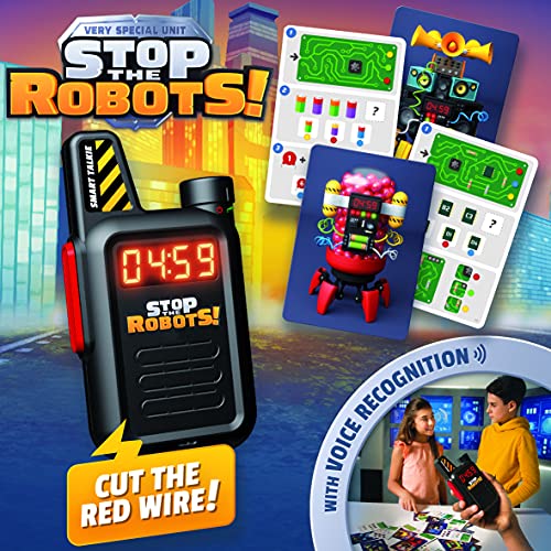 Stop the Robots Game - voice activated game, work as a team or against each other, fast paced game