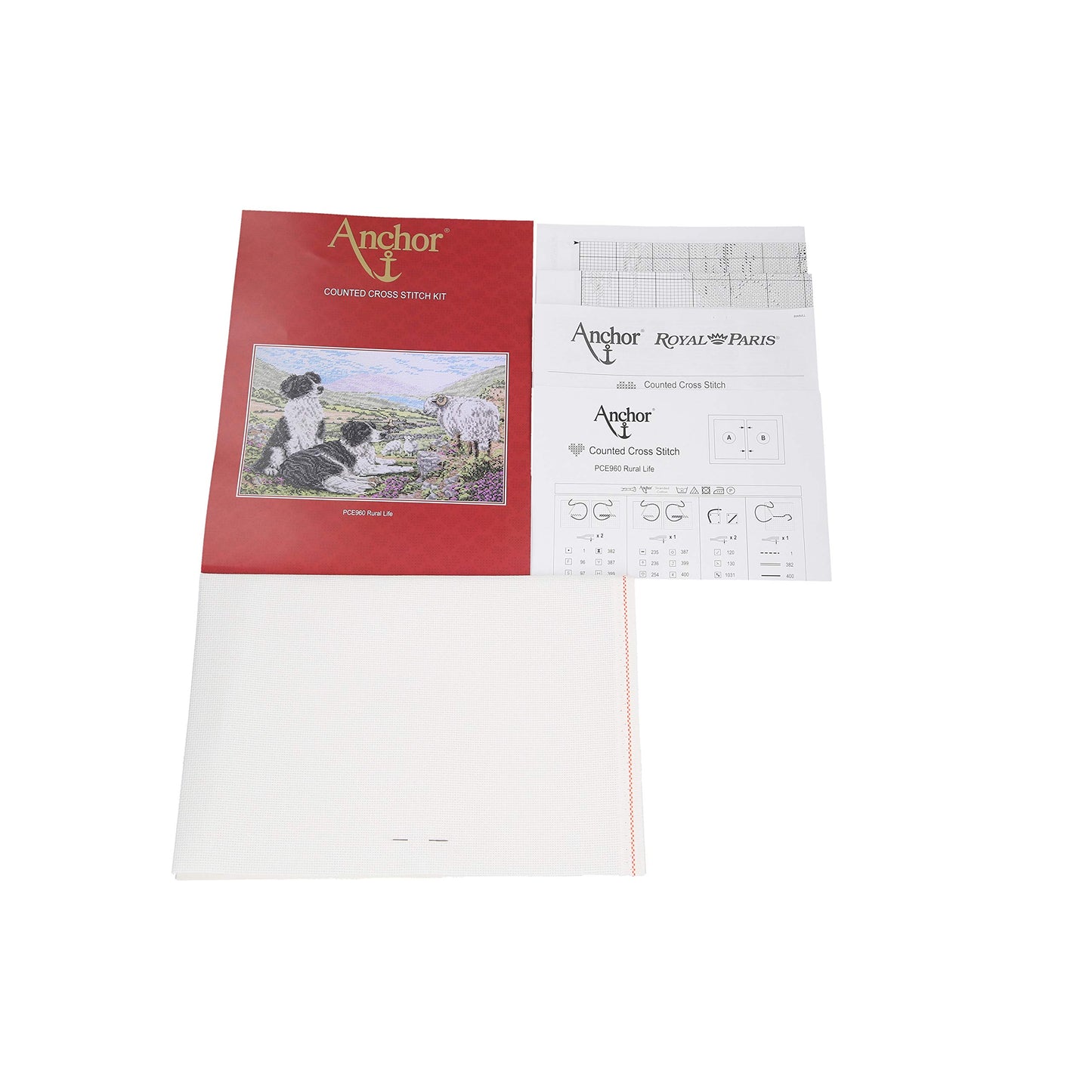 Anchor Counted Cross Stitch Kit: Essentials: Rural Life, Multi, 20 x 30cm