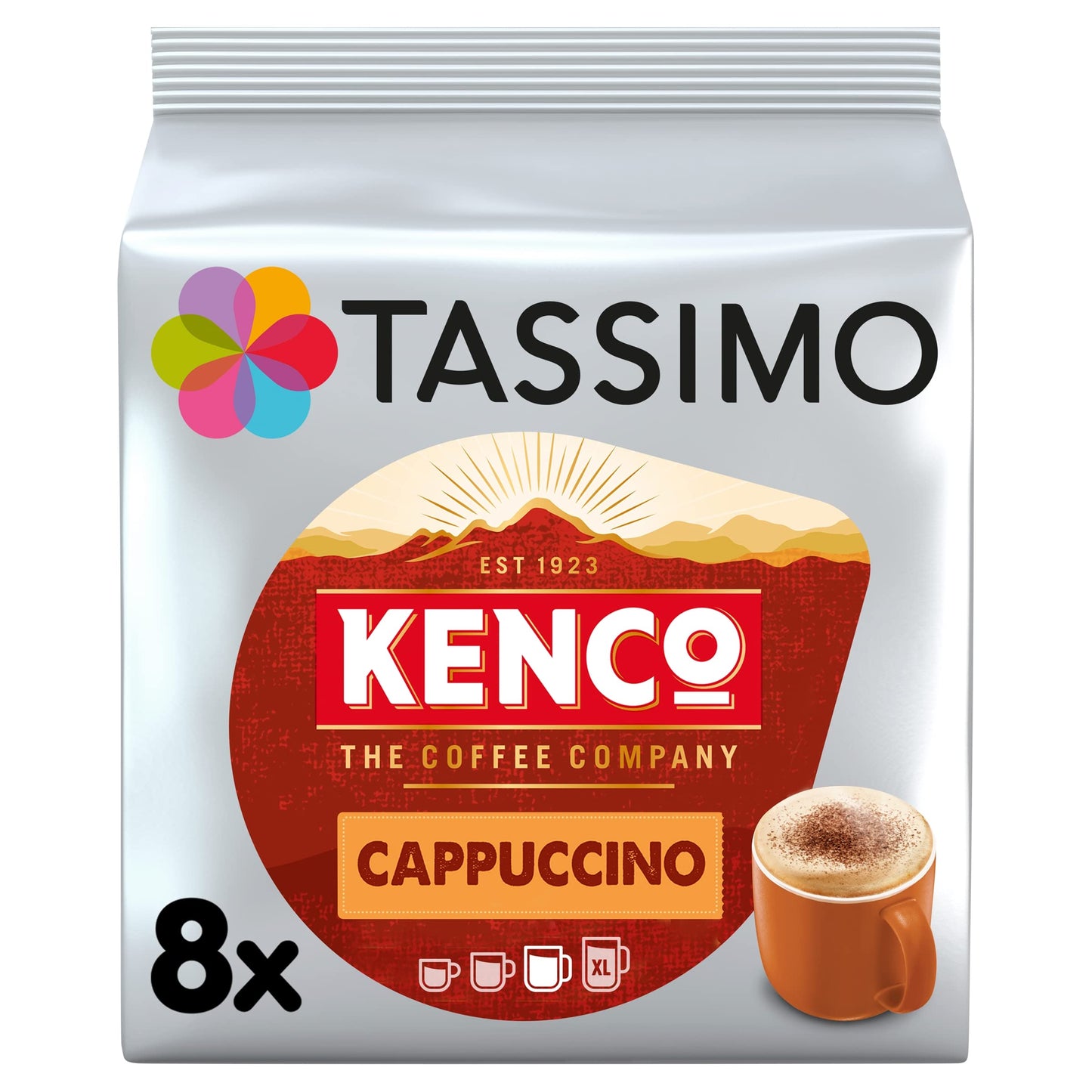 Tassimo Kenco Cappuccino Coffee Pods, (16 pods, 8 servings)