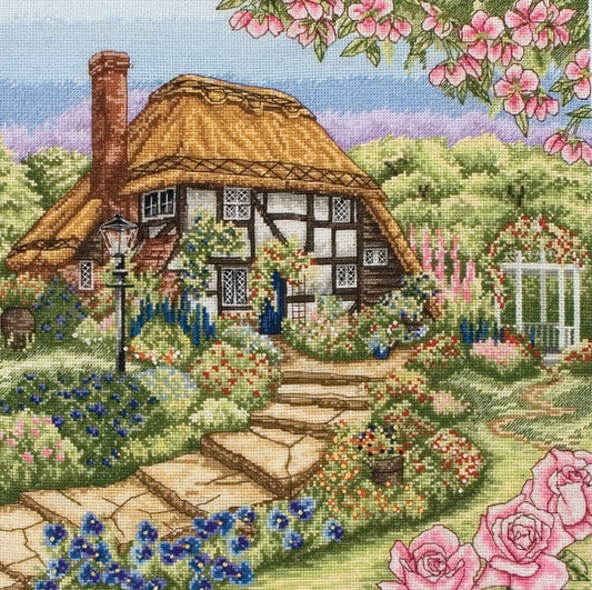 Anchor PCE944 Cross Stitch Rose Cottage, Assorted, 31 x 31cm