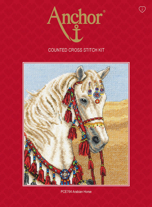 Anchor Cross Stitch Kit: Arabian Horse, Multi, 16.5 x 19.5cm