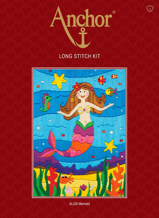 Anchor Long Stitch Kit: Mermaid, Multi, 20 x 28cm