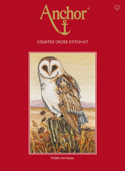 Anchor PCE604 Cross Stitch-Owl Horizon, Multi, 20 x 30cm