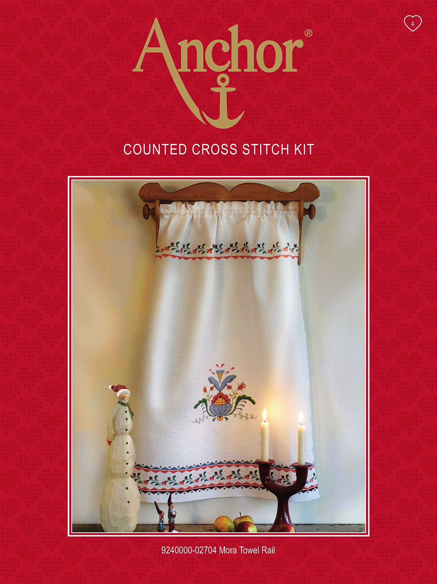 Anchor Counted Cross Stitch Kit: Essentials: Rhinos, Multi, 18 x 23cm