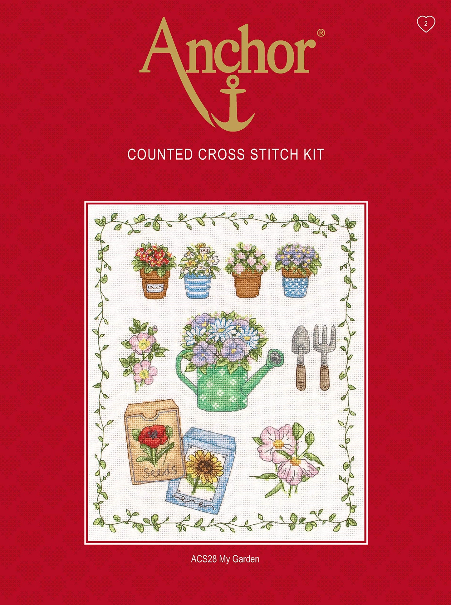 Anchor Cross Stitch Kit: My Garden, Multi-Colour, 20 x 24cm