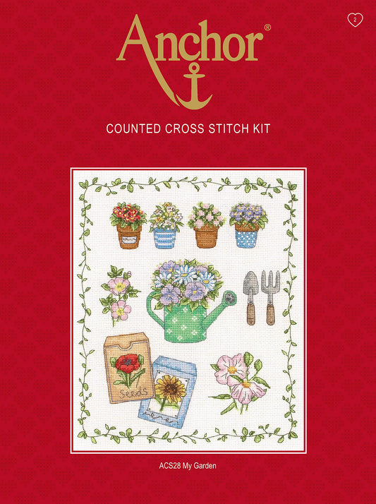 Anchor Cross Stitch Kit: My Garden, Multi-Colour, 20 x 24cm