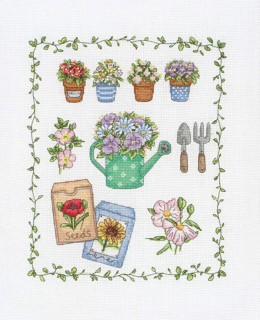 Anchor Cross Stitch Kit: My Garden, Multi-Colour, 20 x 24cm